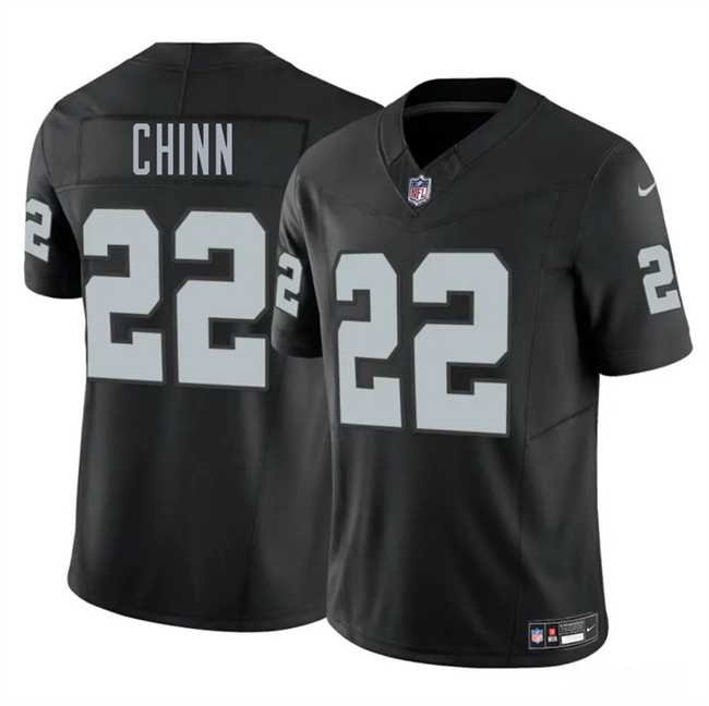 Men & Women & Youth Las Vegas Raiders #22 Jeremy Chinn Black 2025 F.U.S.E. Vapor Stitched Jersey